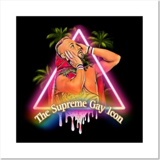 Supreme Gay Icon Palm Neon Posters and Art